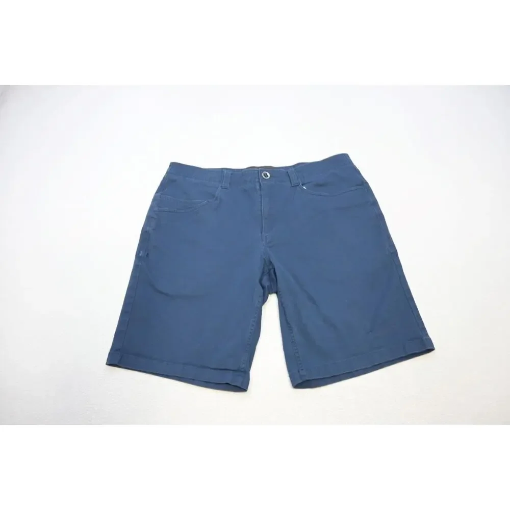 Under Armour‎ Khaki Shorts Cotton Blend Blue Fitted Athletic Stretch Mens Sz 38